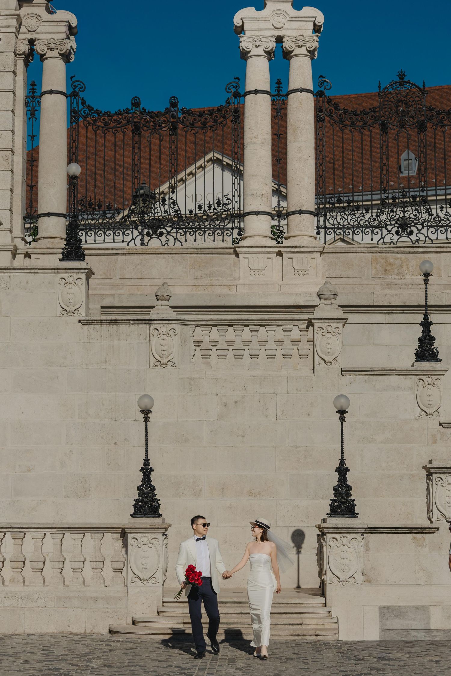 pre-wedding /couple photoshoot at the Buda Castle in Budapest