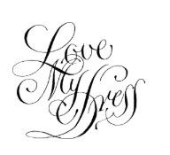 Ornate calligraphic decorative letters and flourishes in elegant black script on white background.