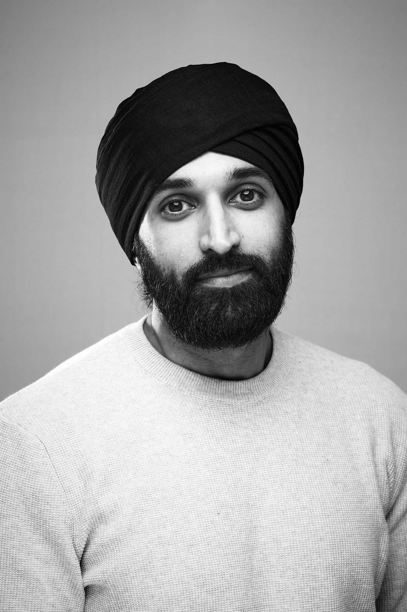 LinkedIn portrait of asian man monochrome