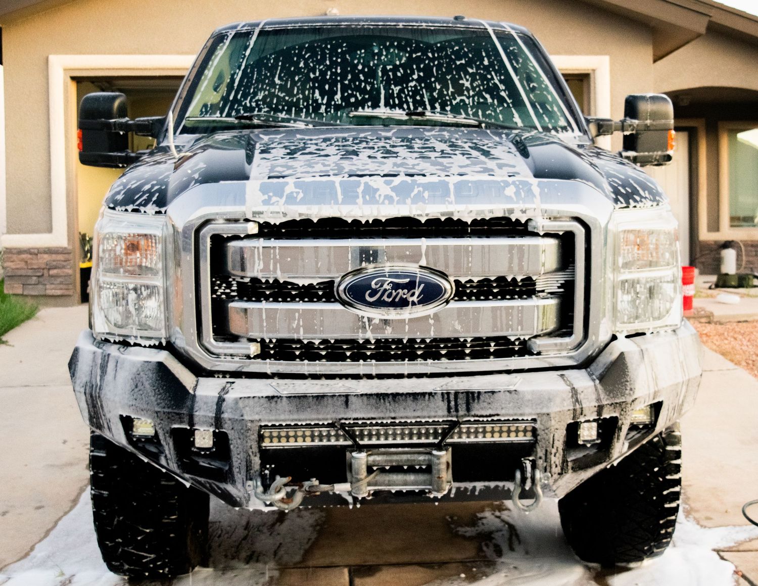 detailing service hand car wash and dry truck soap suds ford super duty f-250 el paso tx texas apex autoworks