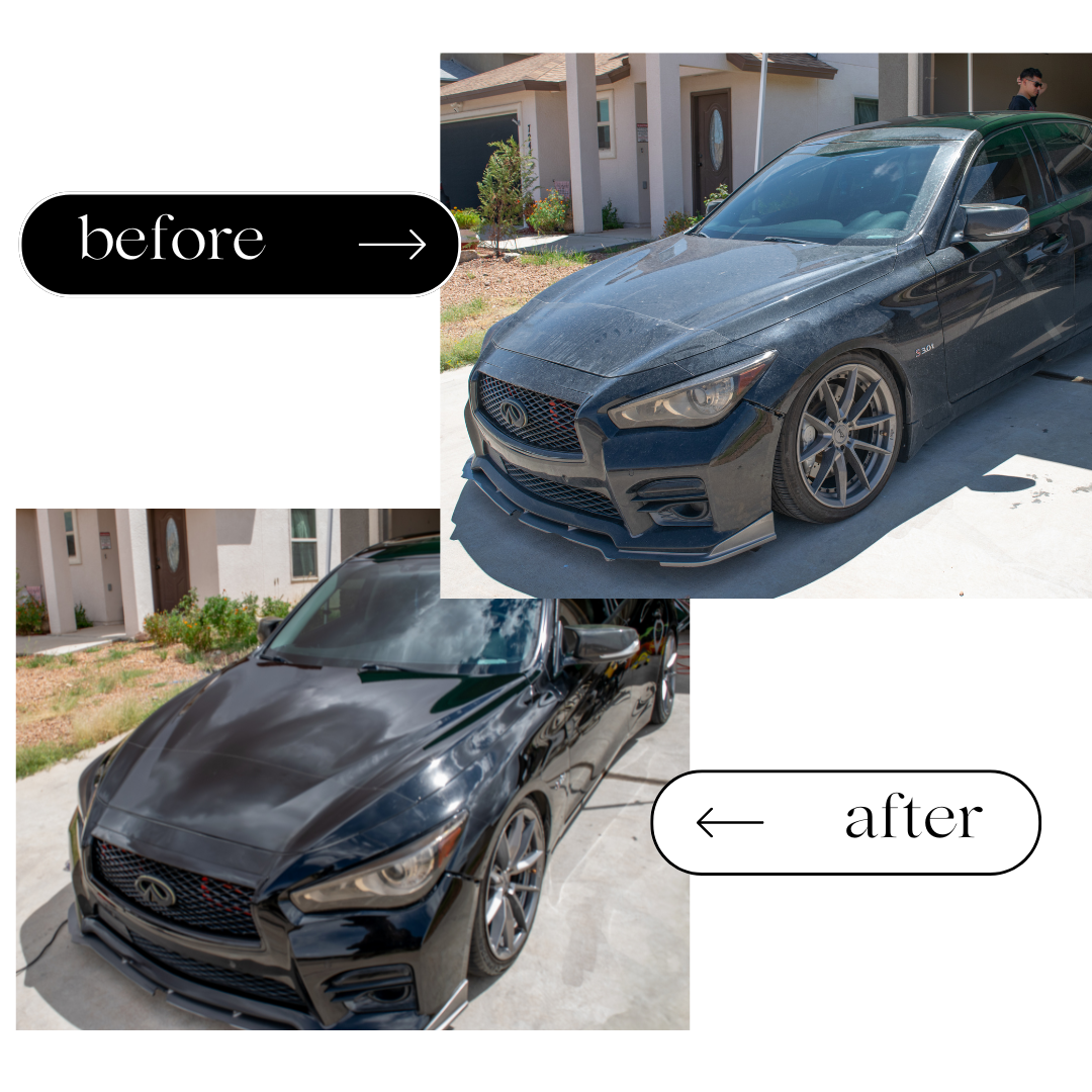 detailing service hand car wash and dry glove mit infiniti el paso tx texas apex autoworks power wash clay bar ceramic coating wax