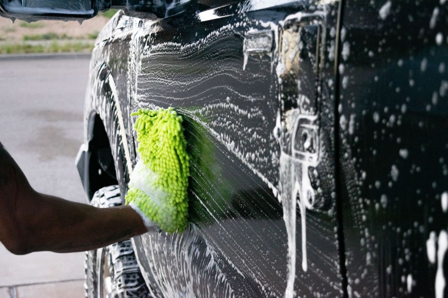 detailing service hand car wash and dry glove mit truck soap suds ford super duty f-250 tail light el paso tx texas apex autoworks