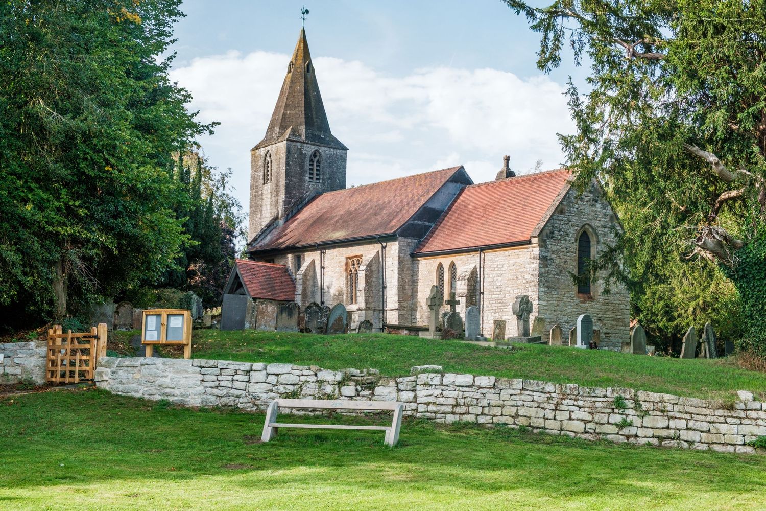 St Radegund’s Church, Maplebeck, Derbyshire, beautifully set for Tyson and Rebecca’s vow renewal.