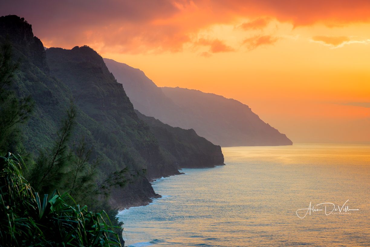 Golden Na Pali Coast Sunset