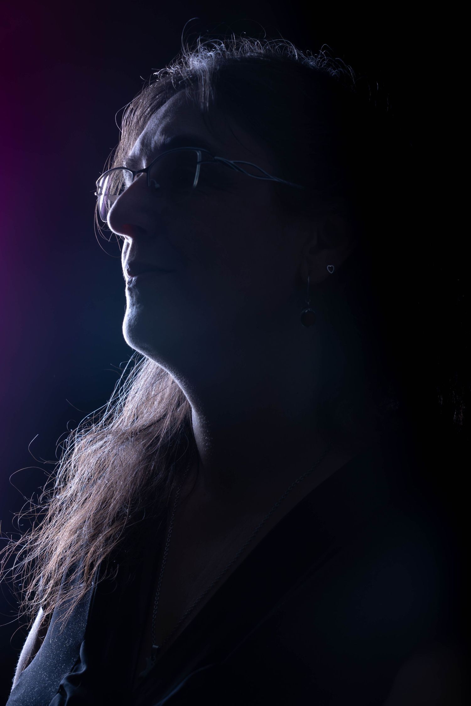 portrait studio, low key