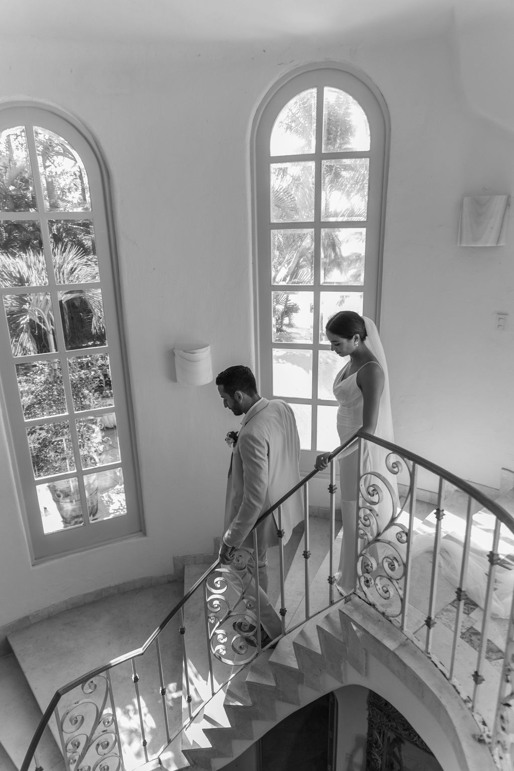 Bride and Groom in their wedding punta mita