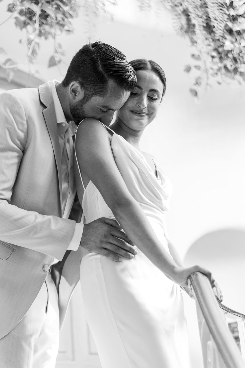 Romantic couple in wedding day