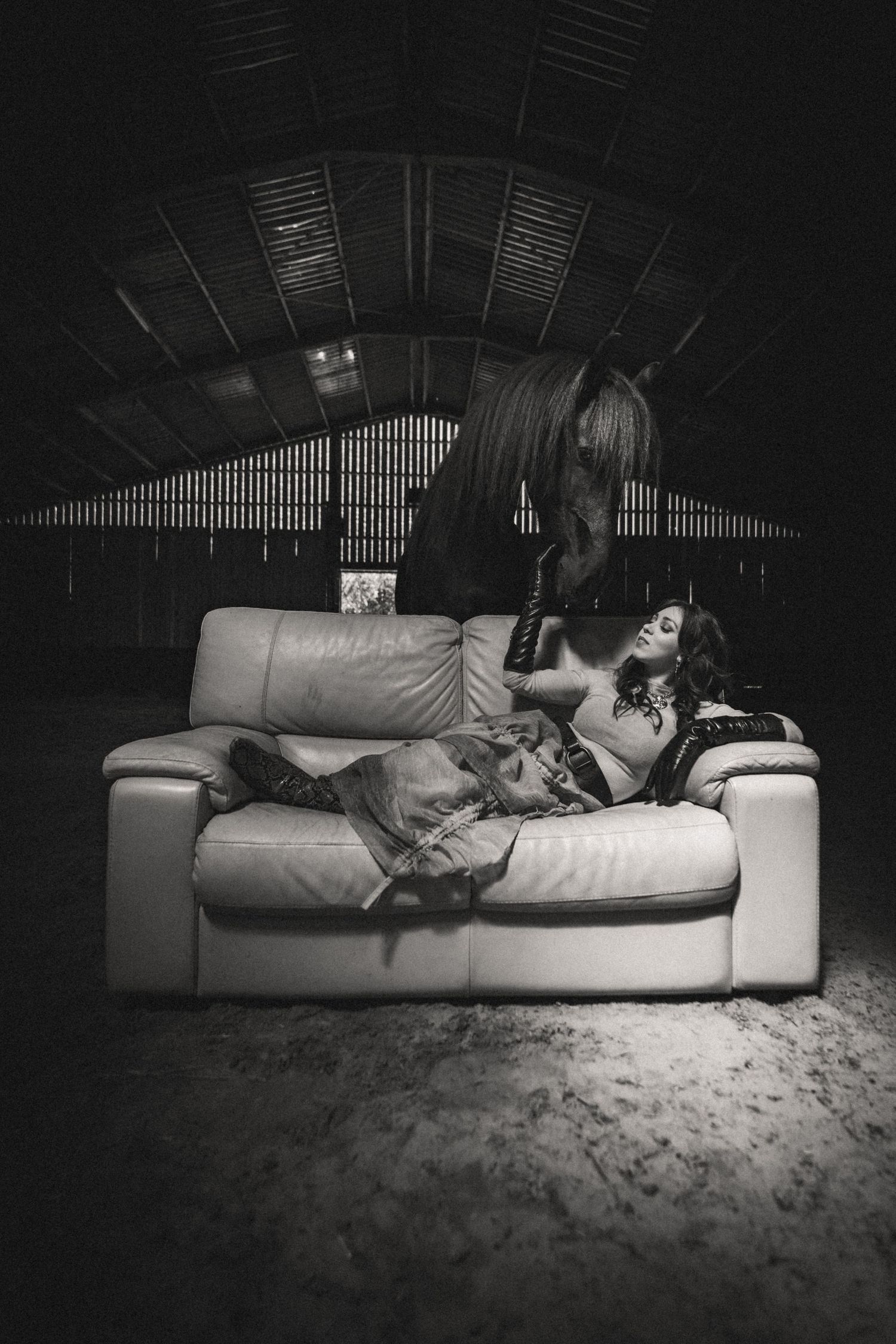 shooting mode cheval et mannequin