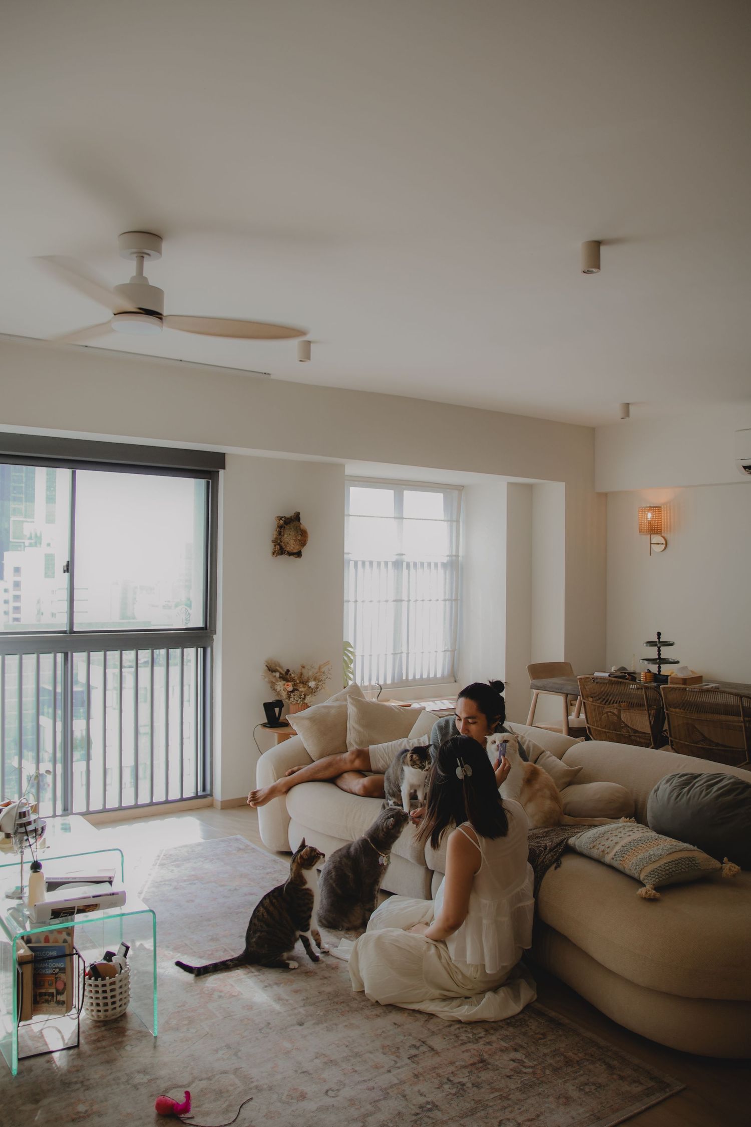 In-home pet photography in Singapore with jingwensathome