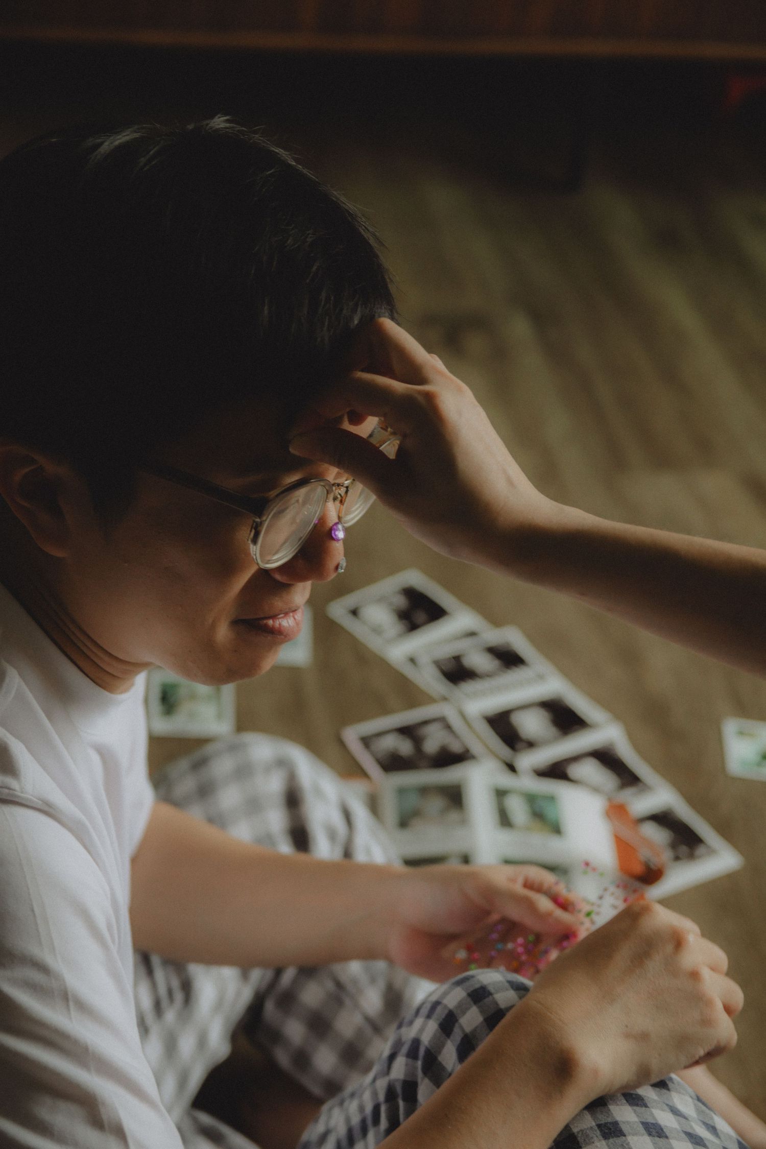 in-home maternity portrait photography in Singapore with natural light and emotional storytelling