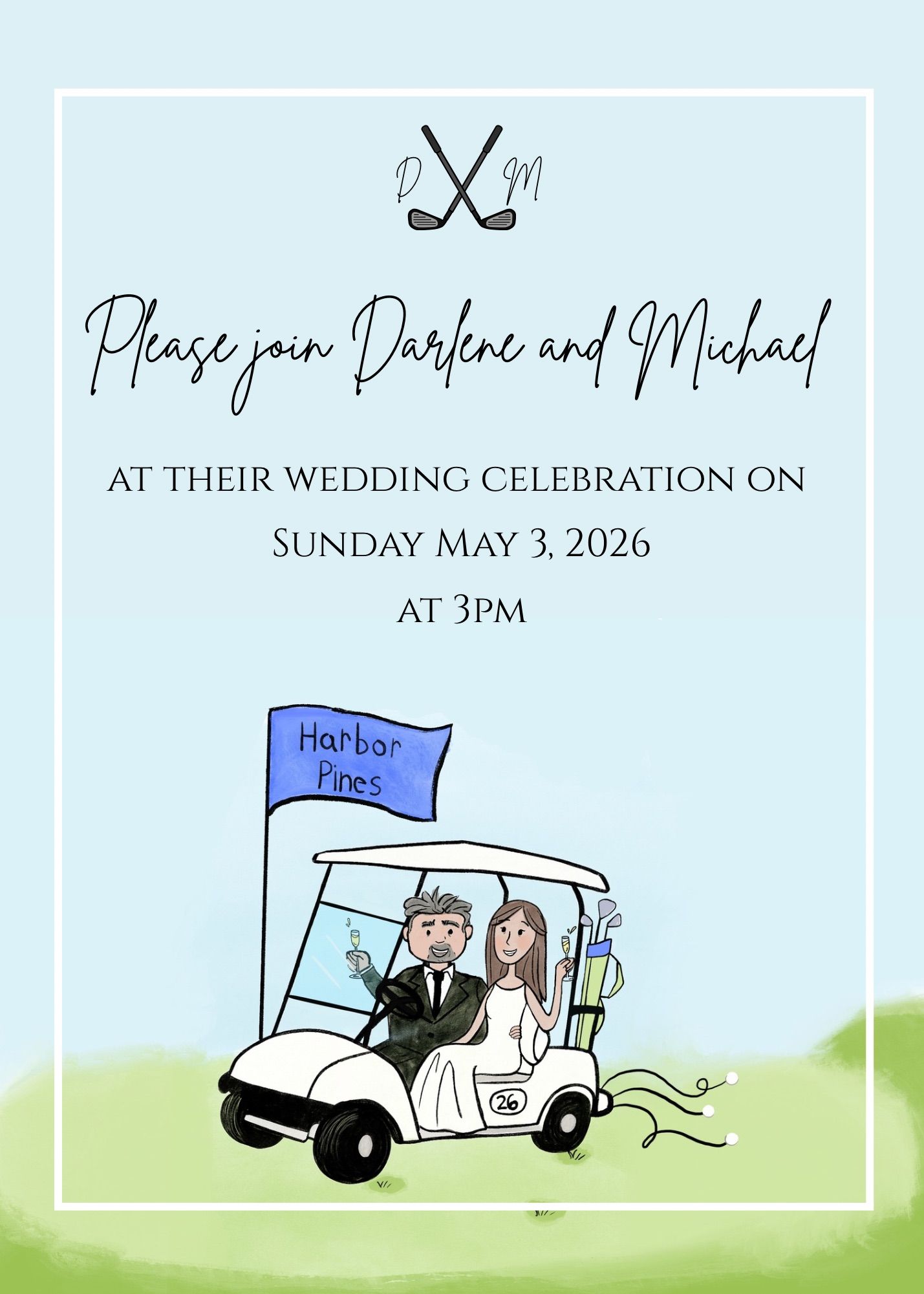 handmade digital wedding invite