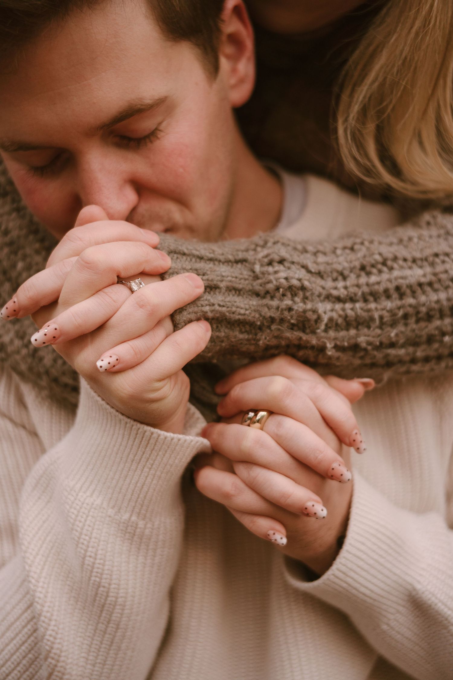Columbus, Ohio engagement photography by Bryanna Harmeyer featuring couples in candid, storytelling, documentary, and film-inspired style.