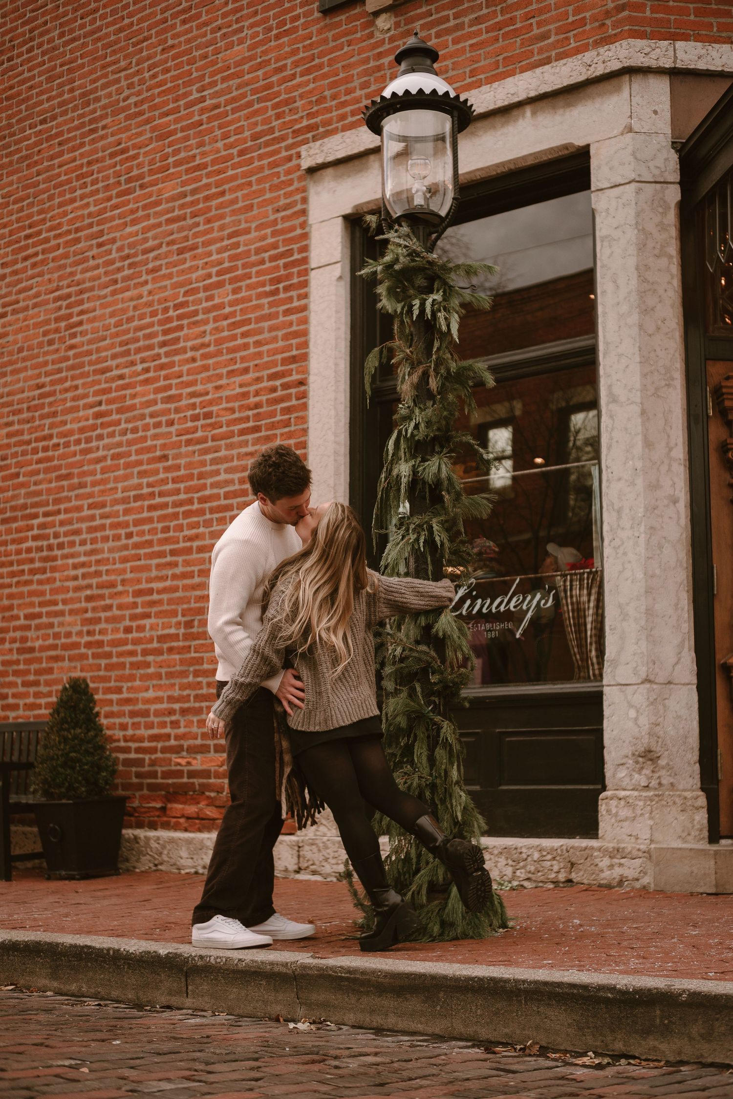Columbus, Ohio engagement photography by Bryanna Harmeyer featuring couples in candid, storytelling, documentary, and film-inspired style.