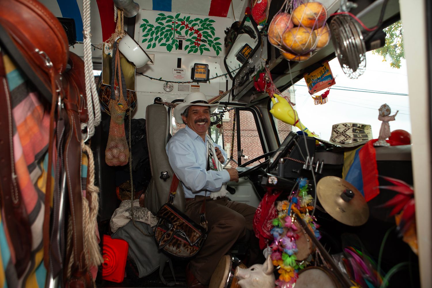 Cluttered interior of a store or shop filled with colorful toys and decorative items.