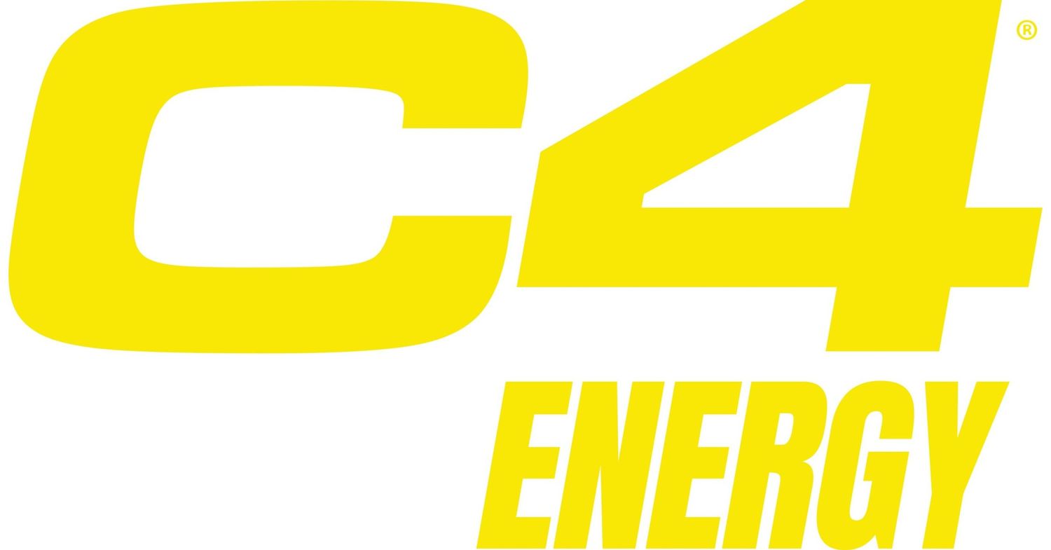 A bright yellow Monster Energy logo with text appears against a plain white background.