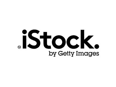 iStock by Getty Images logo in black text against white background with dot patterns.