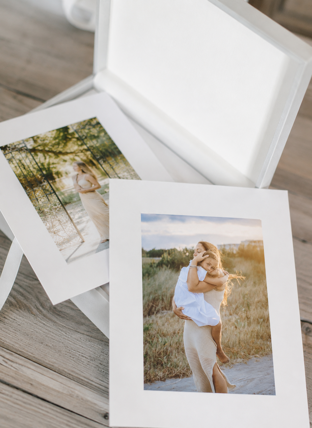 Custom matted family photographs from a South Jersey family photography session