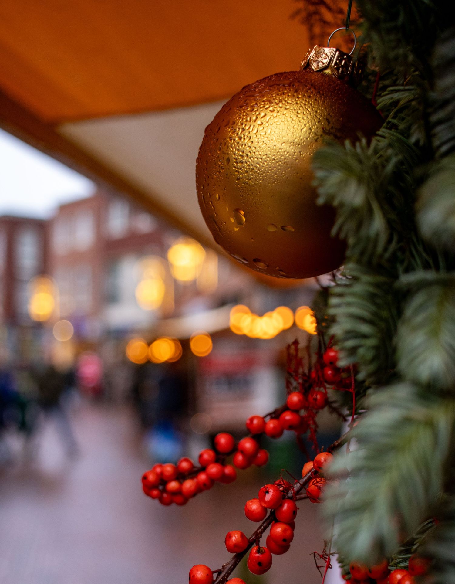 Details of the decoration of a Christmas market in the Netherlands