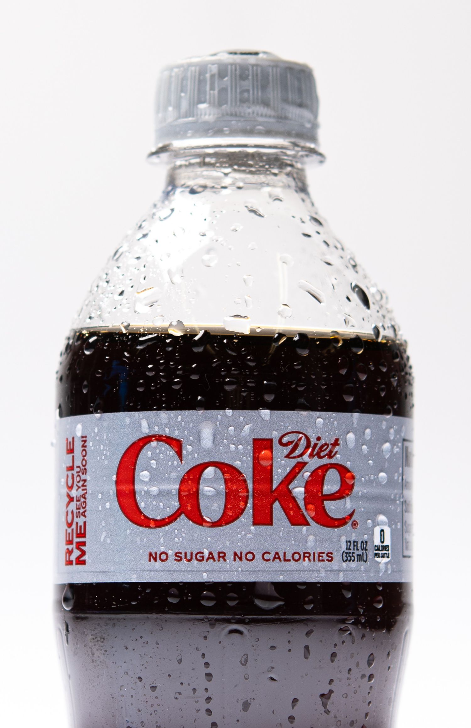 Studio photo of Diet Coke bottle