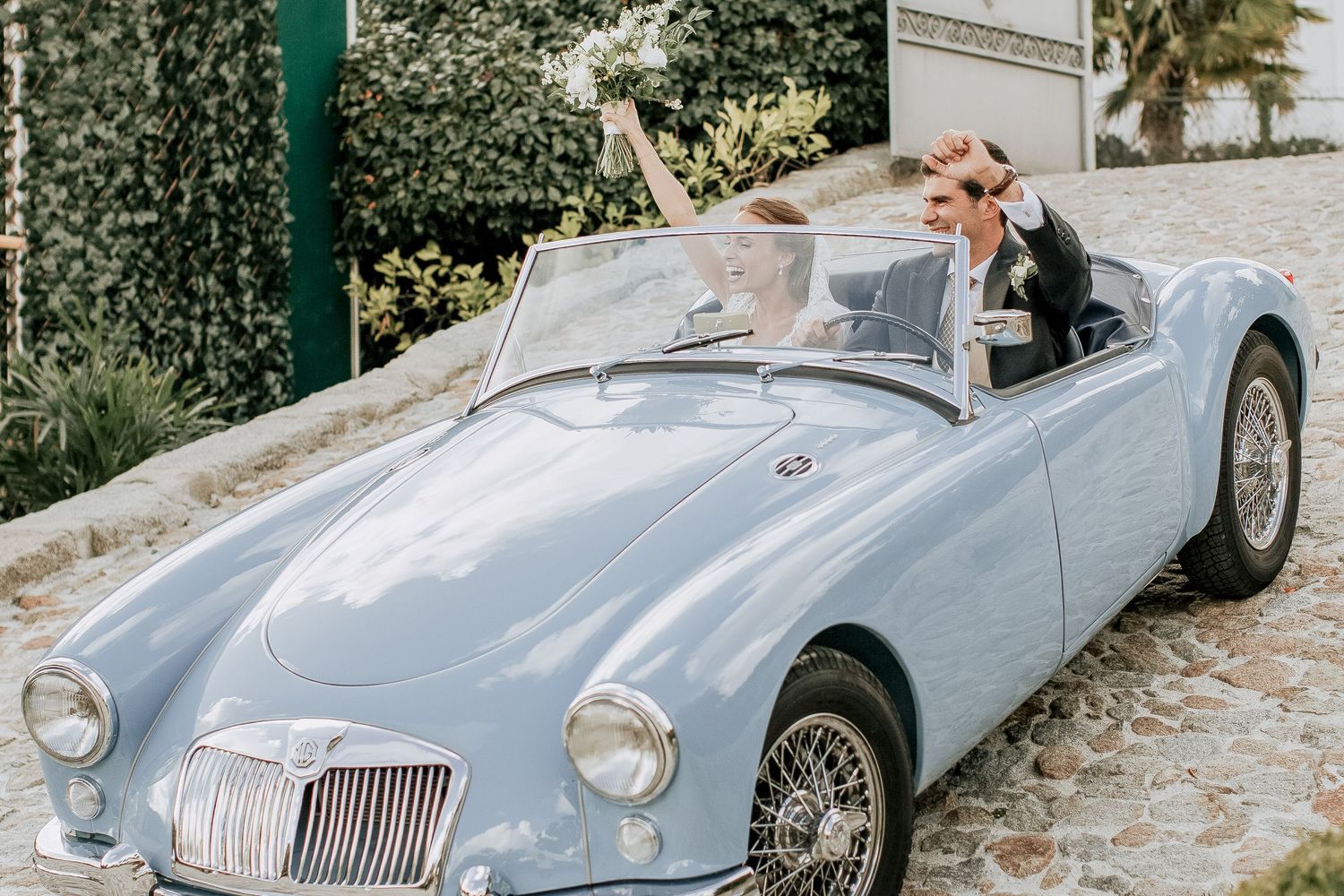 vintage car fine art luxury wedding photographer Portugal Europe