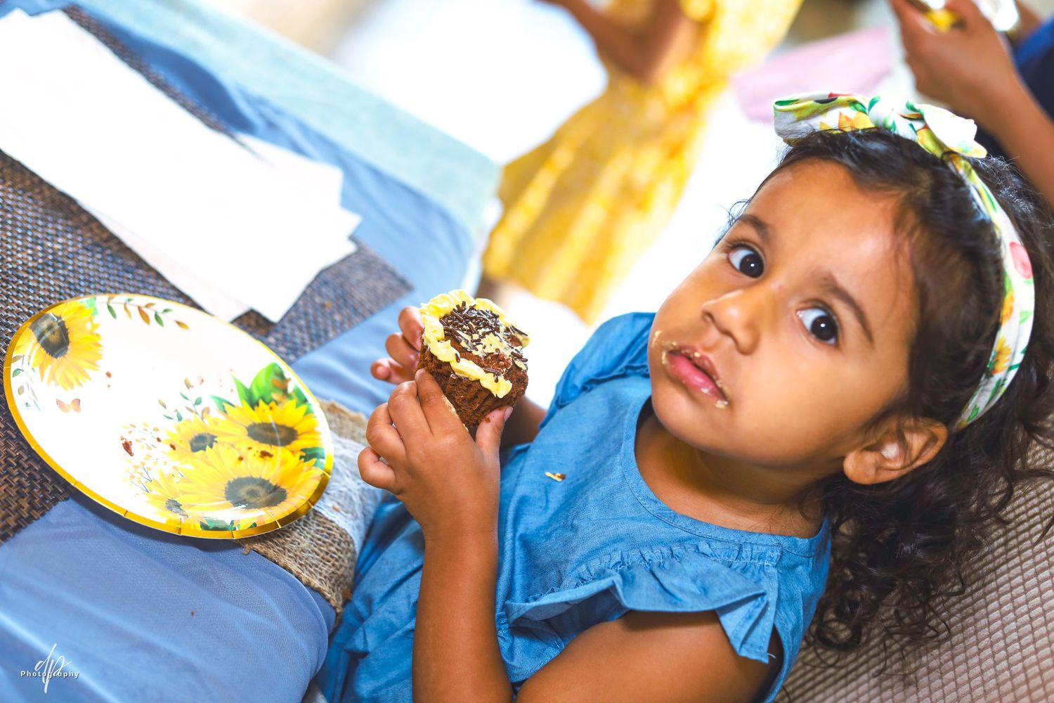 Kid's birthday party. yellow theme.