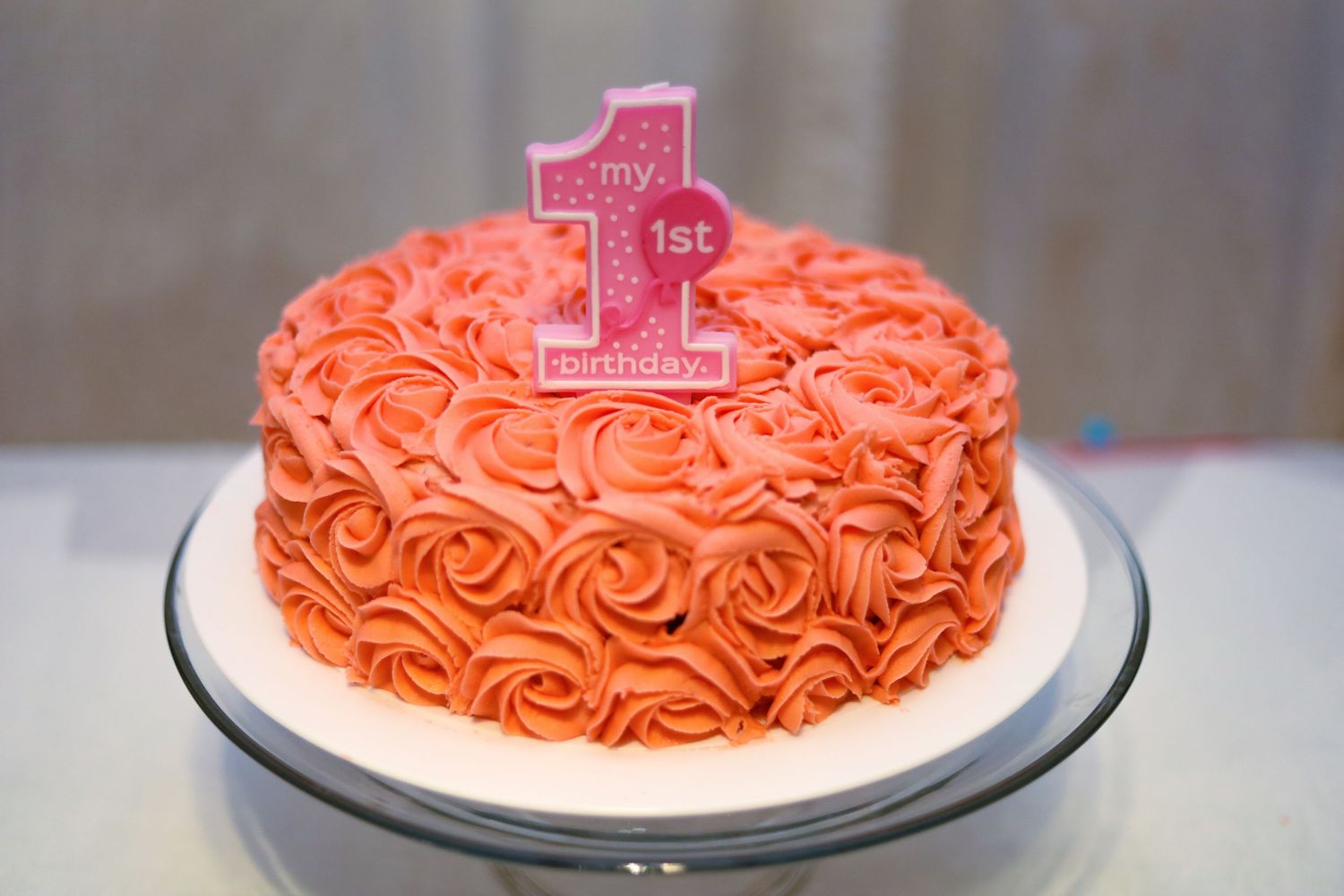 Orange color birthday cake