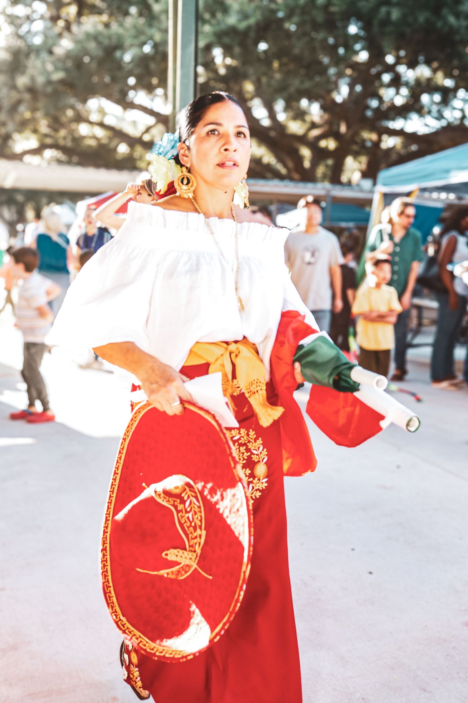 school international festival. Mexican woman