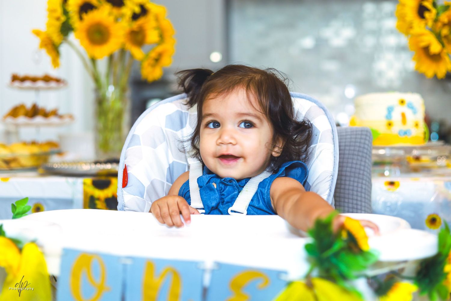 Kid's birthday party. yellow theme.