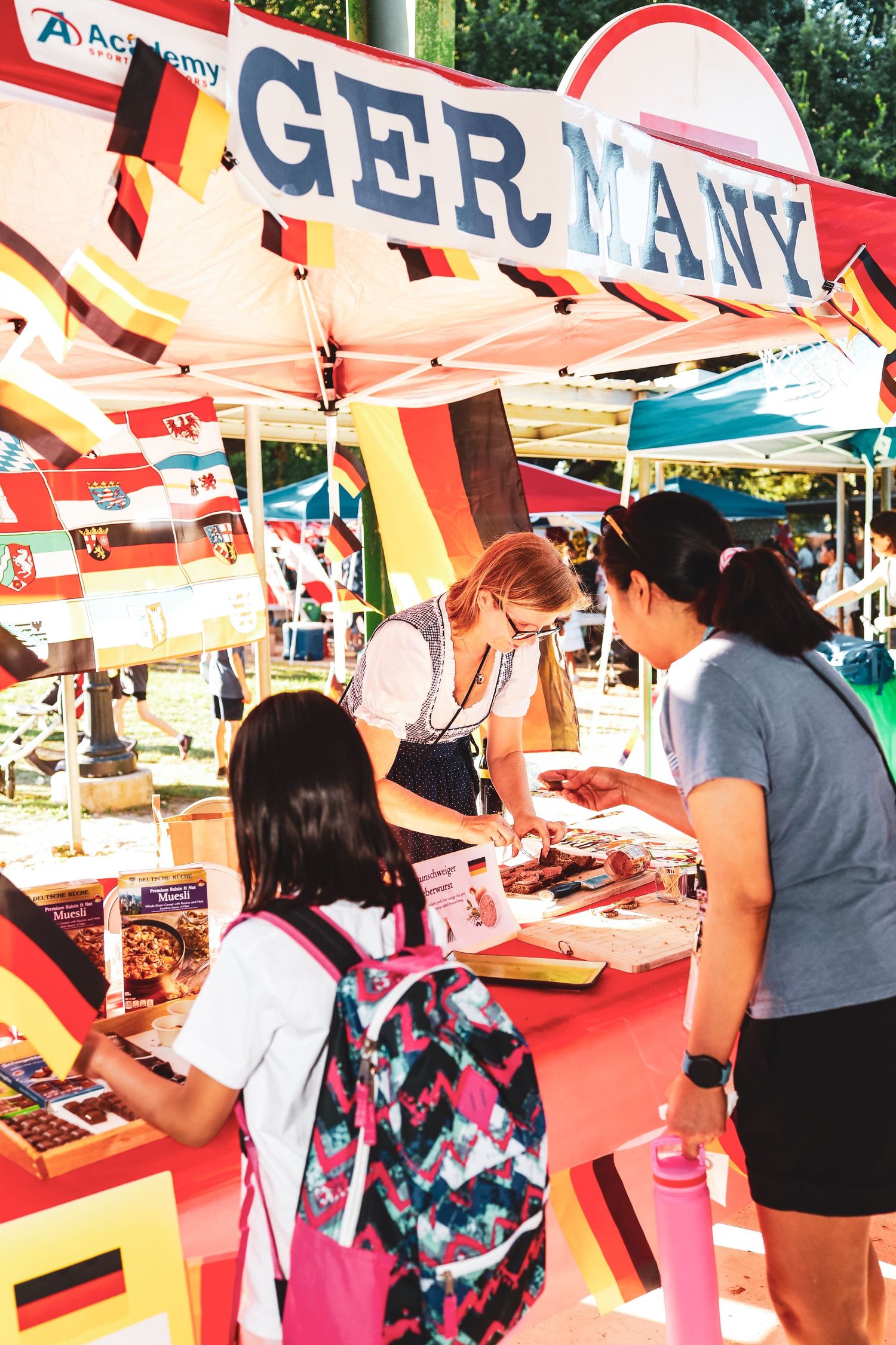 school international festival. country booth. Germany
