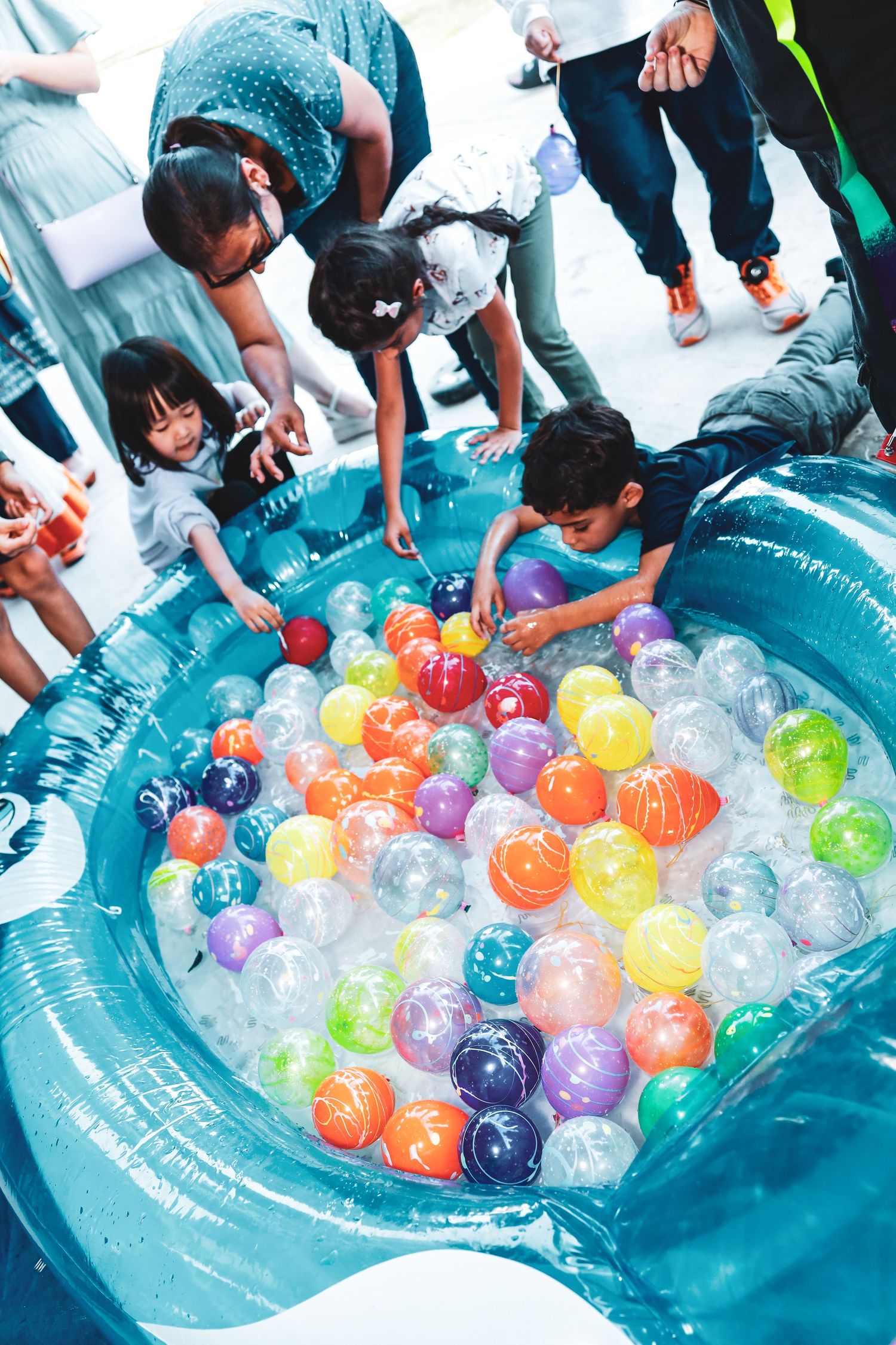school international festival. playing ball pit