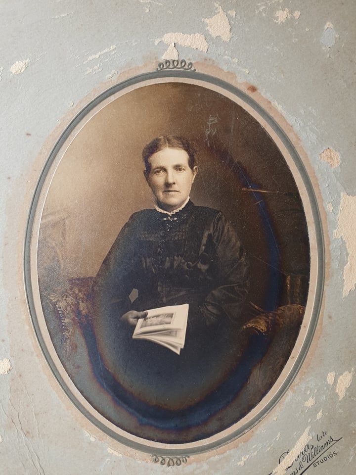 Collection of antique oval-framed portraits with aged patina and distressed edges.