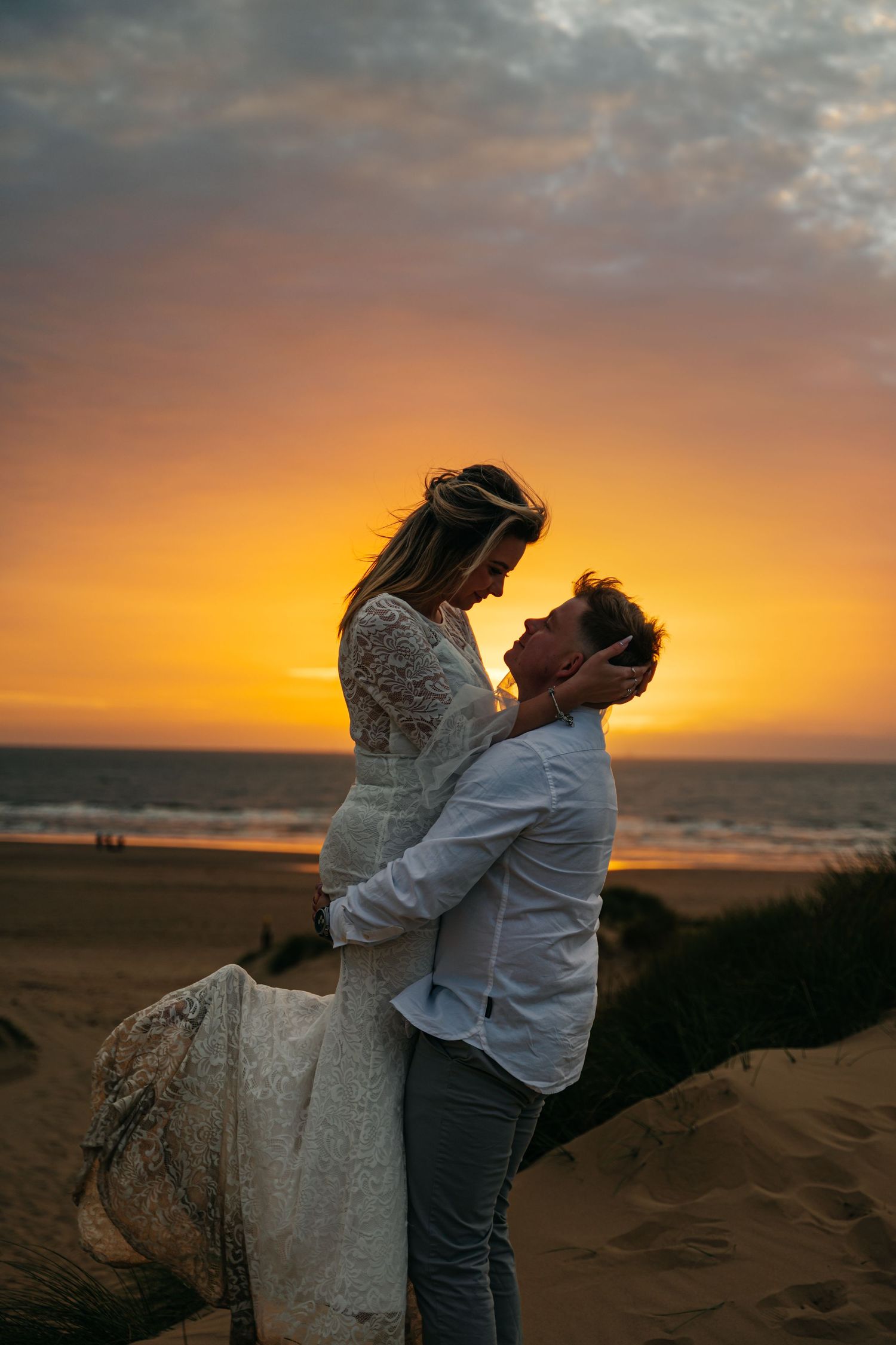 Pre-wedding photoshoot, engagement photography, Formby Beach photoshoot, Formby Beach