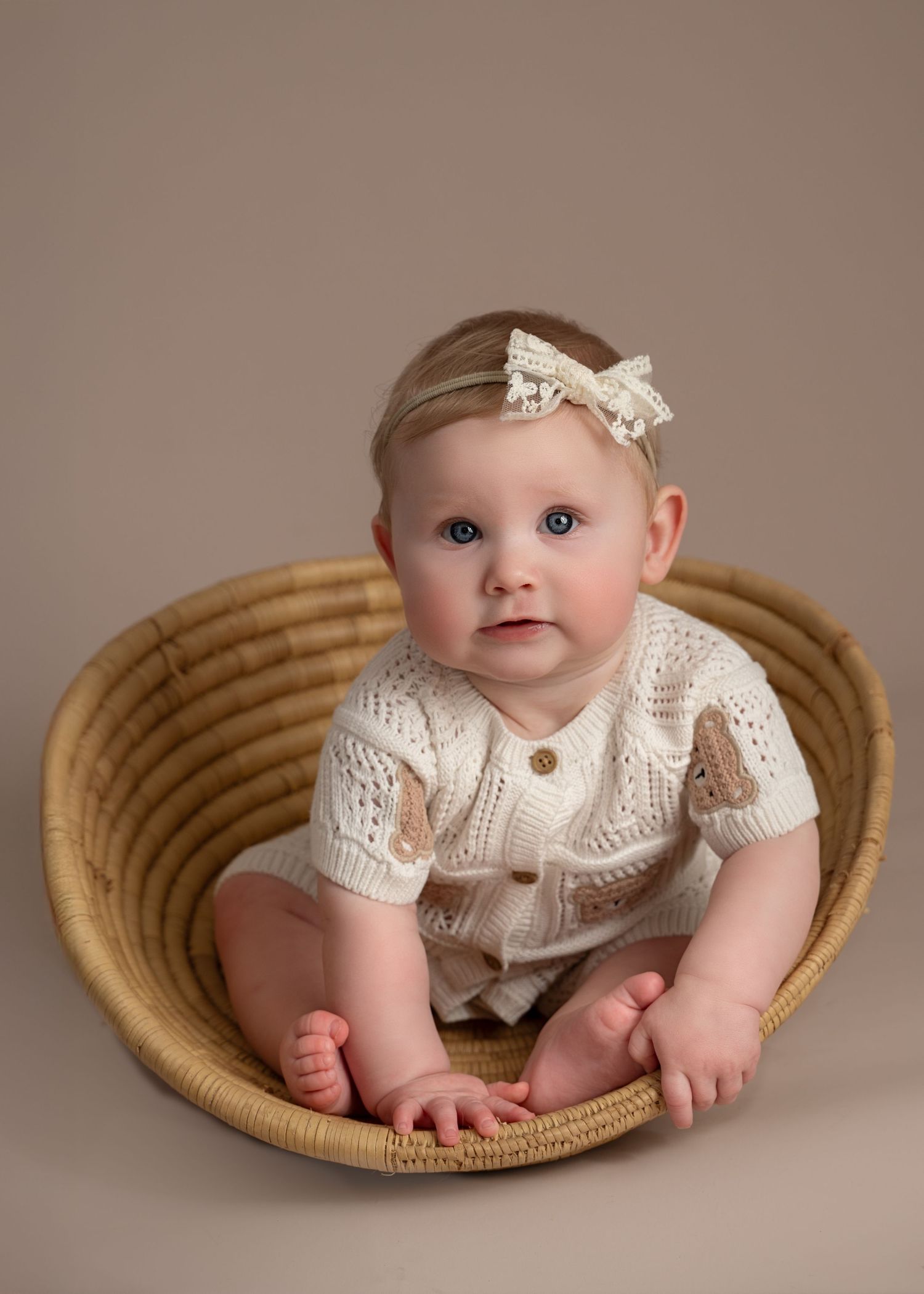 Baby milestone detail portrait