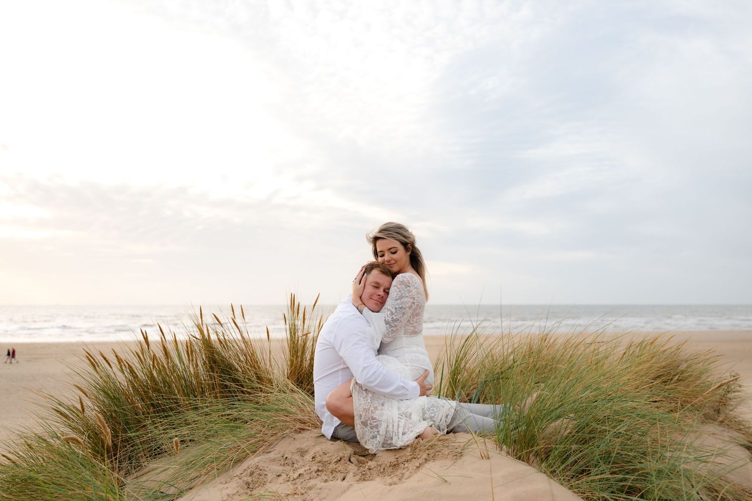 Pre-wedding photoshoot, engagement photography, Formby Beach photoshoot, Formby Beach