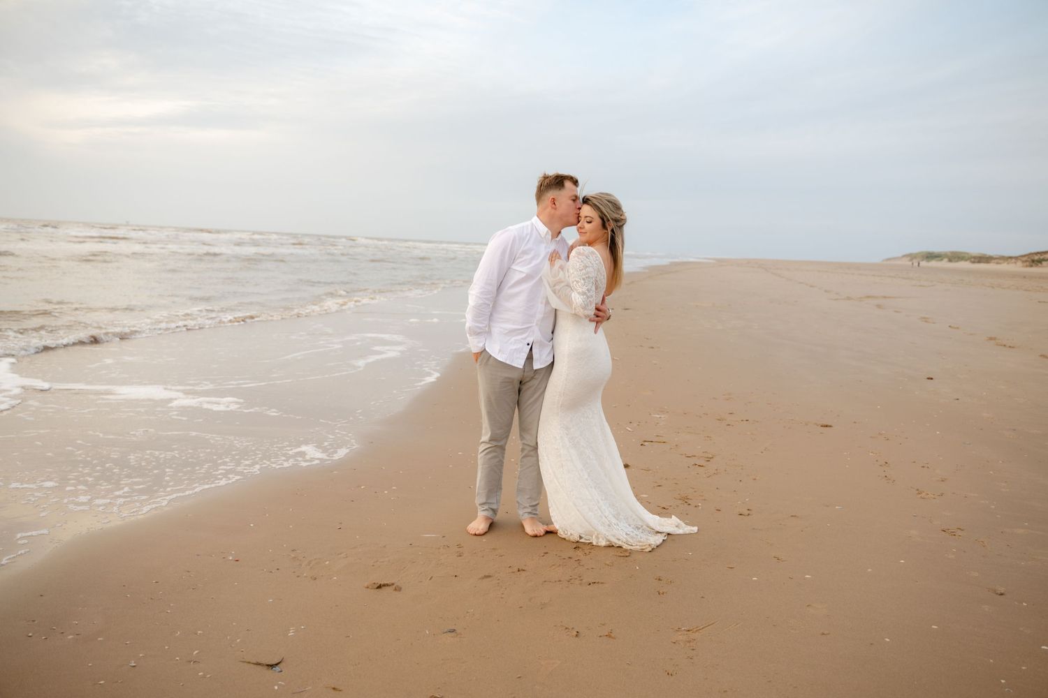 Pre-wedding photoshoot, engagement photography, Formby Beach photoshoot, Formby Beach