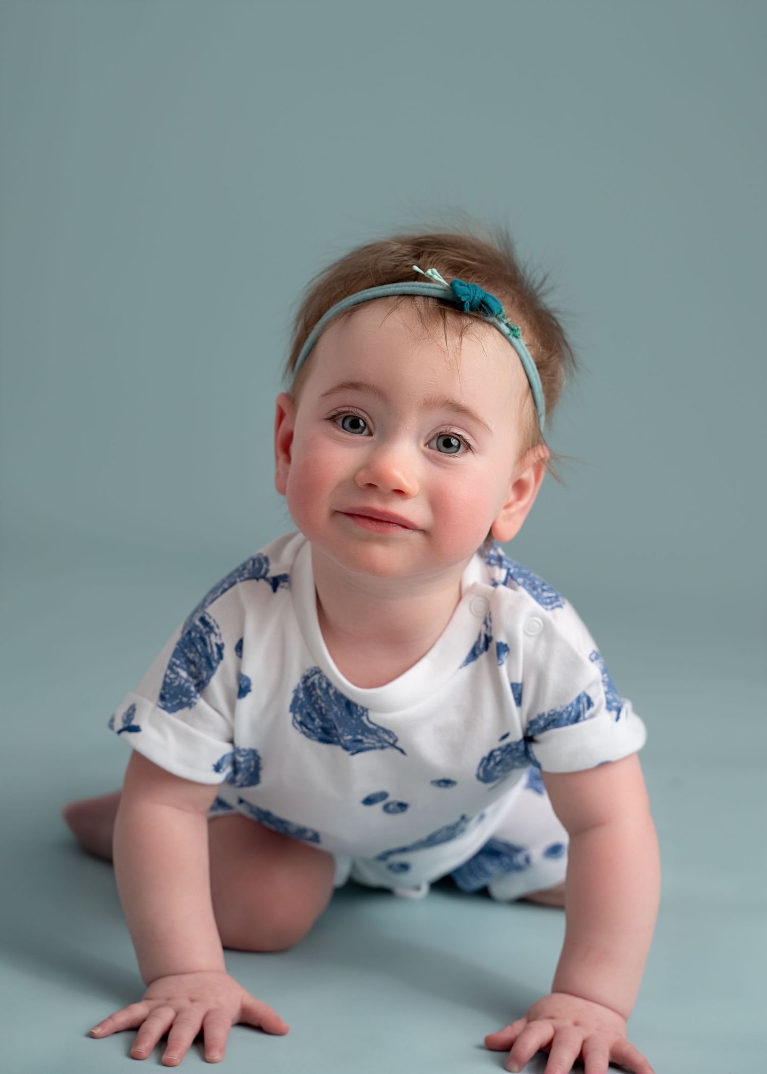Crawling baby portrait