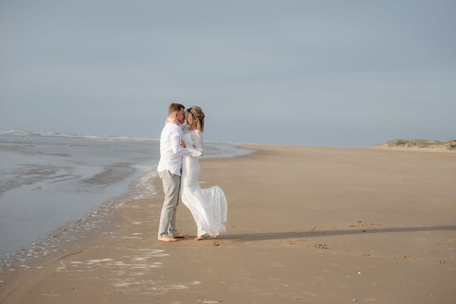 Pre-wedding photoshoot, engagement photography, Formby Beach photoshoot, Formby Beach