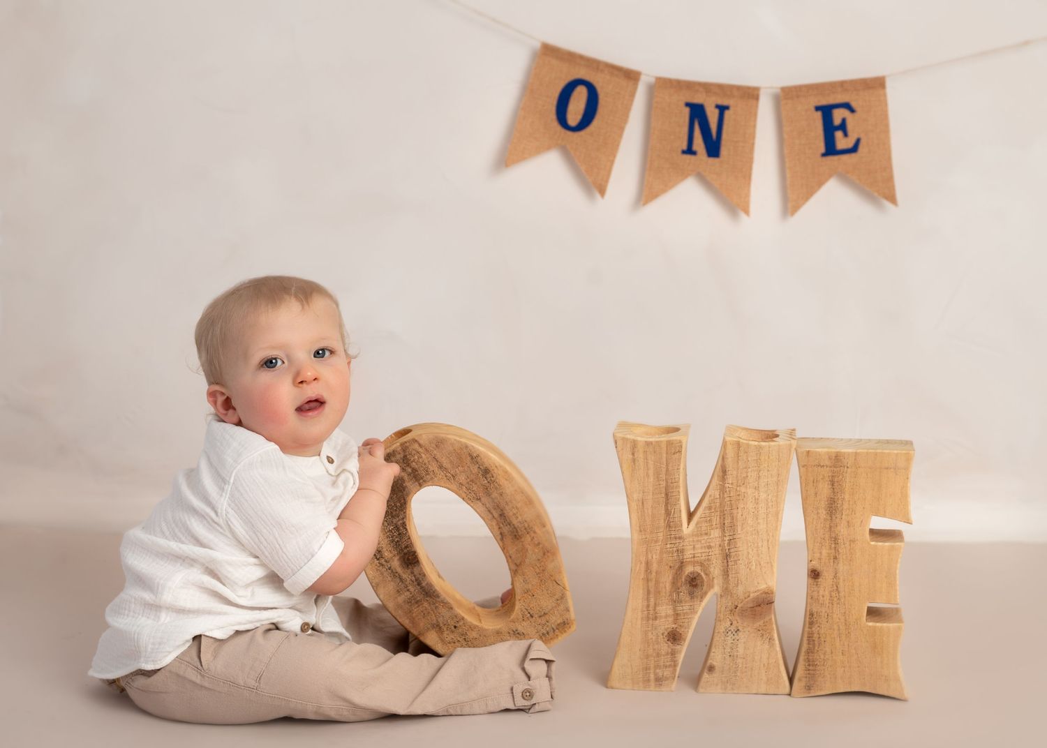 First birthday baby portrait
