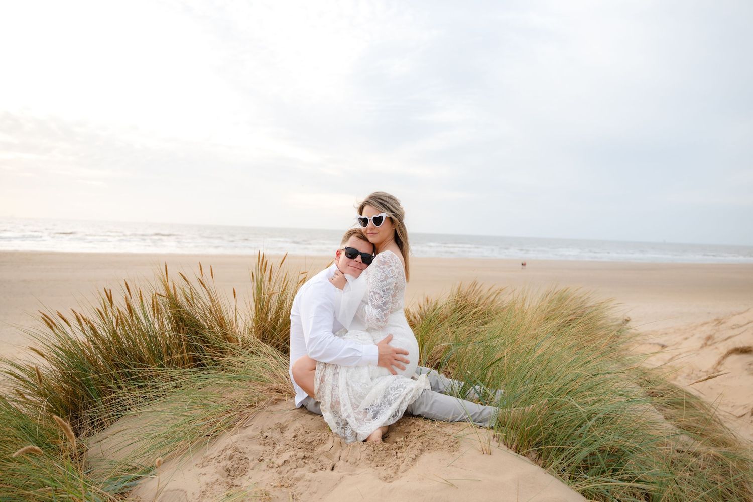Pre-wedding photoshoot, engagement photography, Formby Beach photoshoot, Formby Beach
