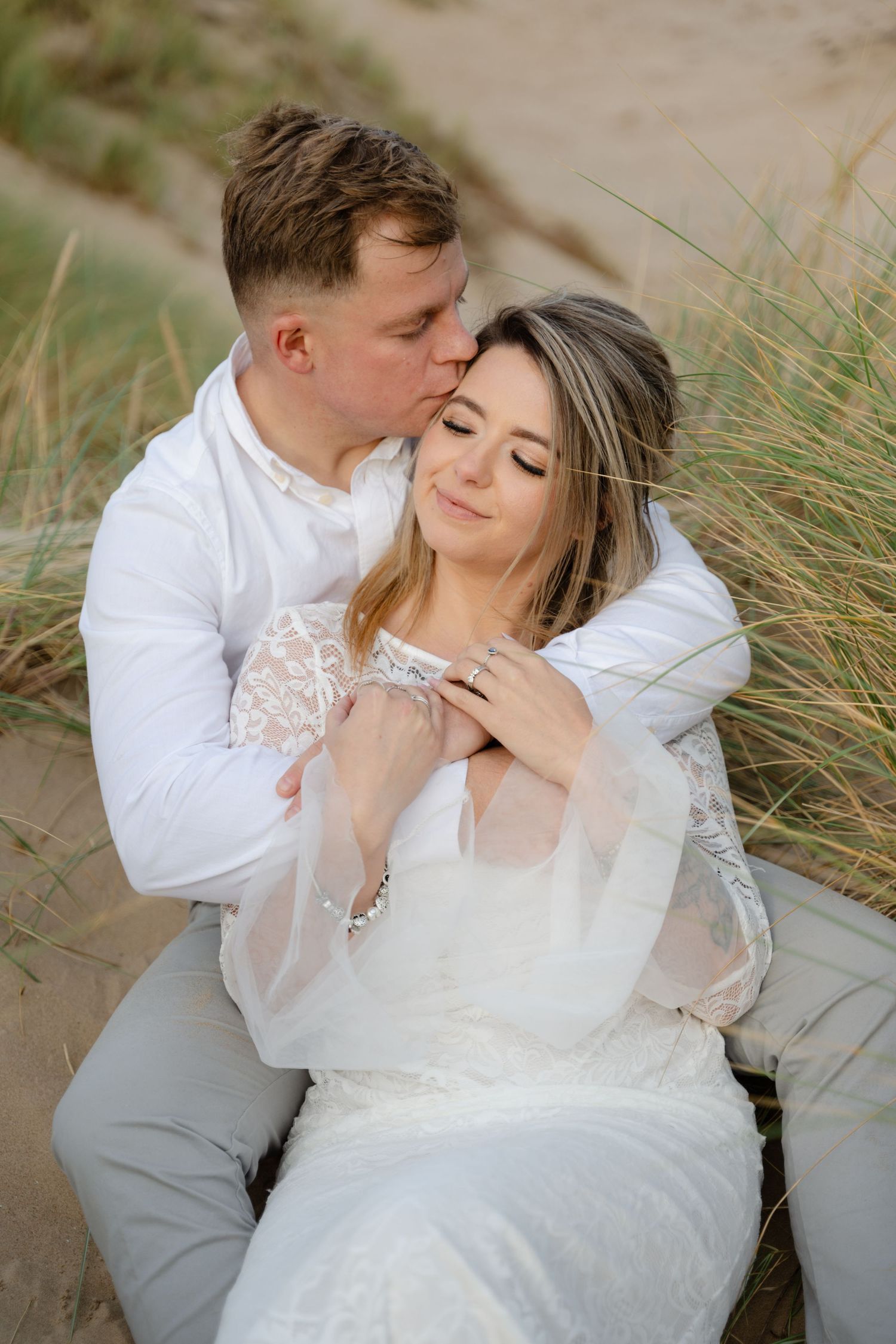 Pre-wedding photoshoot, engagement photography, Formby Beach photoshoot, Formby Beach