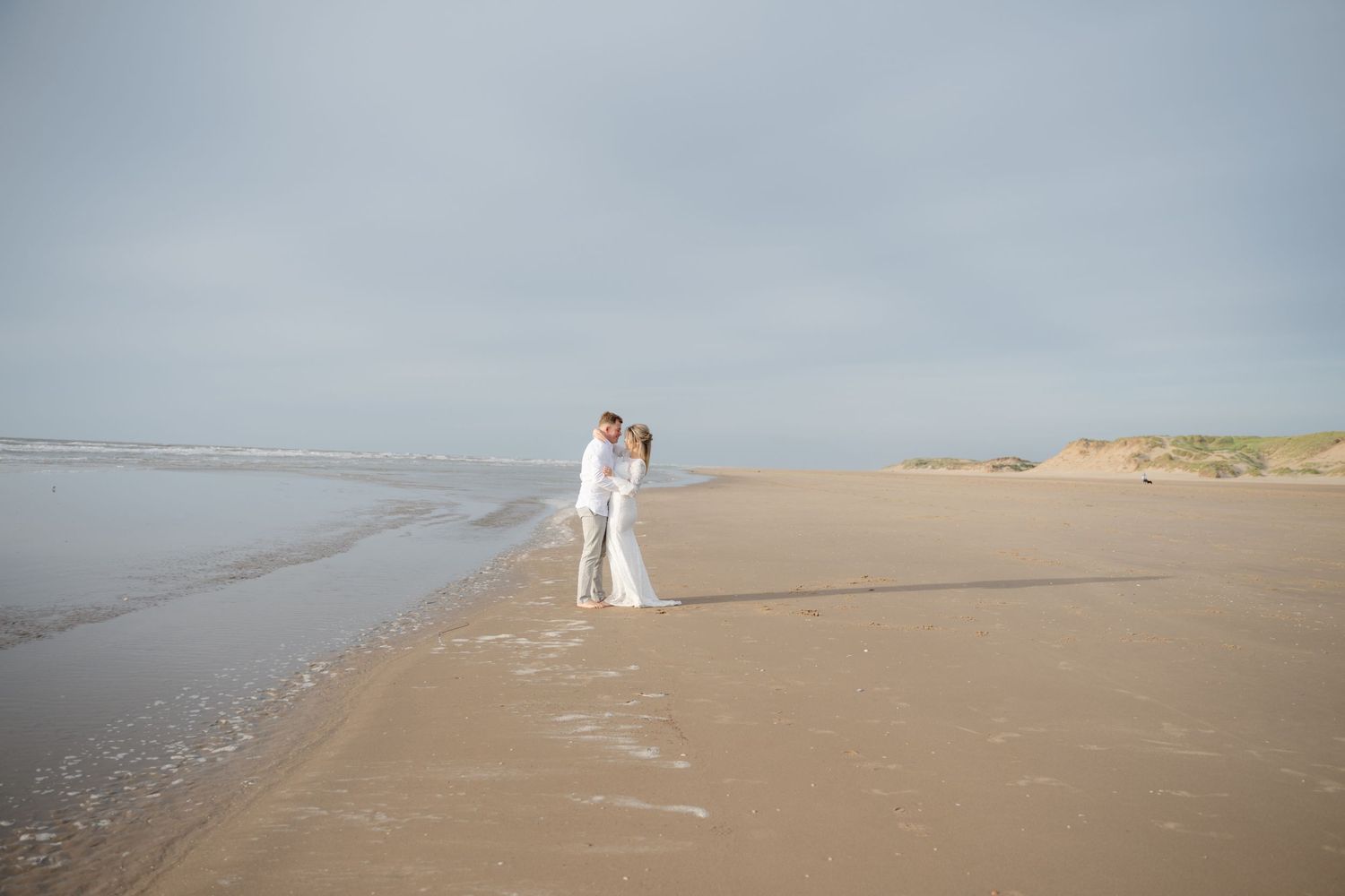 Pre-wedding photoshoot, engagement photography, Formby Beach photoshoot, Formby Beach