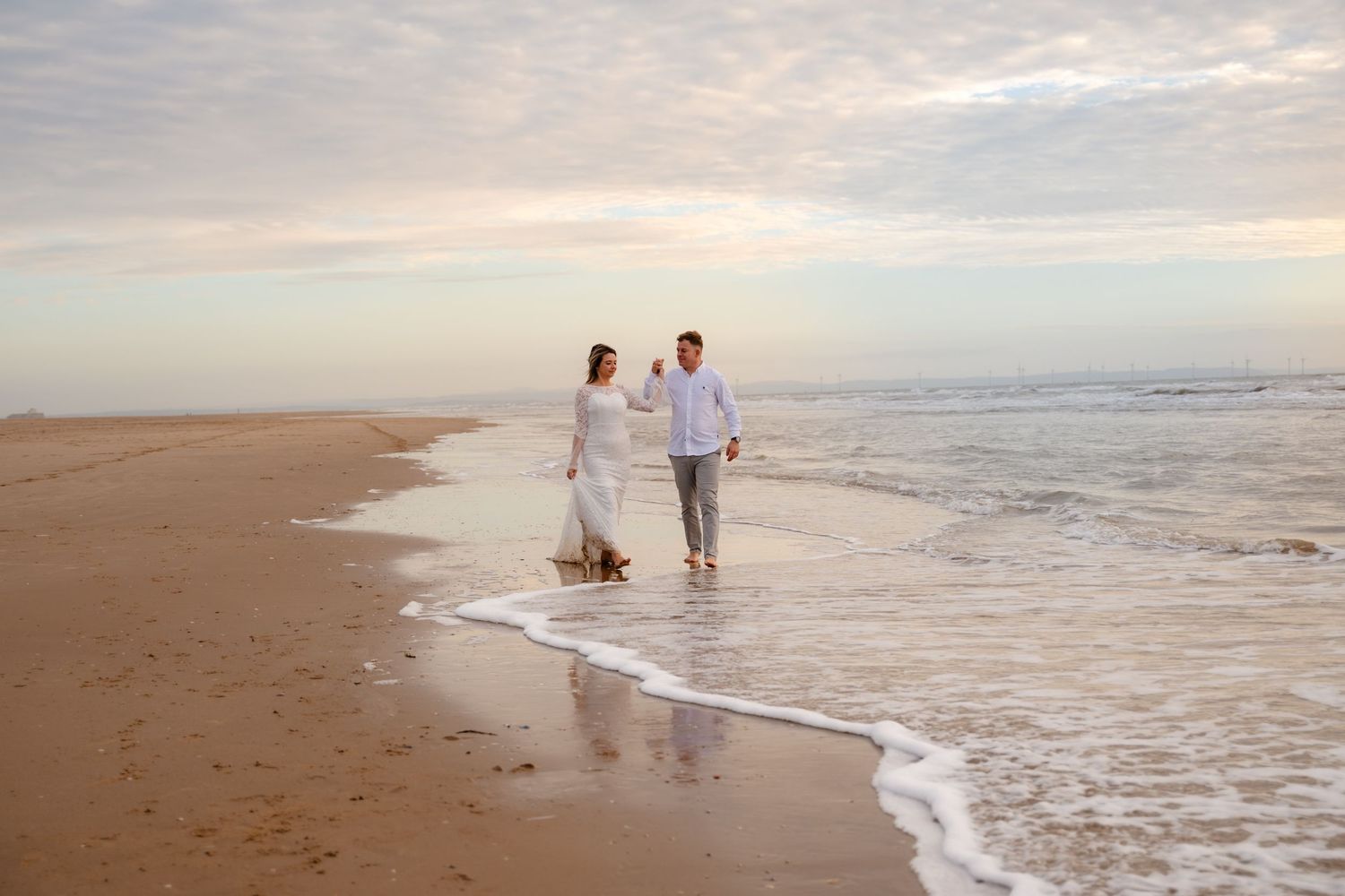 Pre-wedding photoshoot, engagement photography, Formby Beach photoshoot, Formby Beach