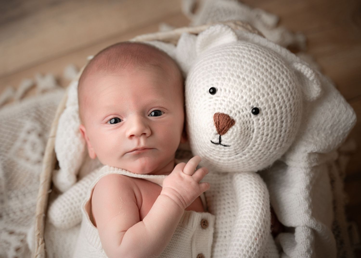 Newborn baby studio portrait in Lancashire