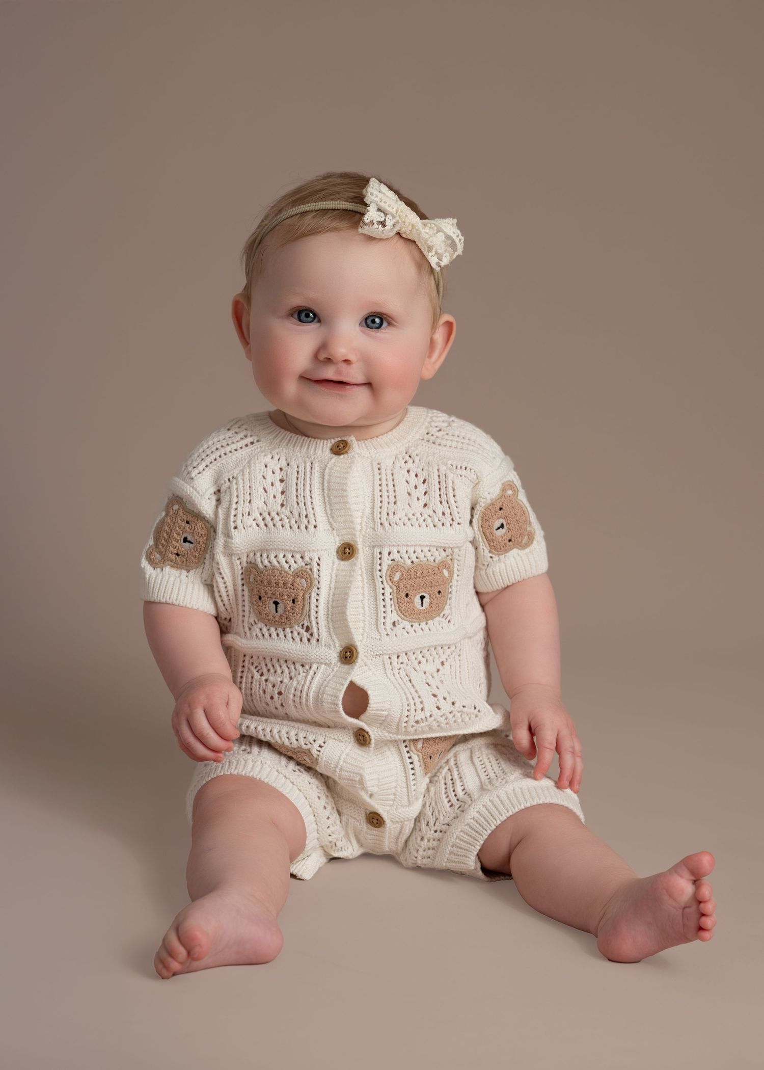 Sitter baby studio portrait