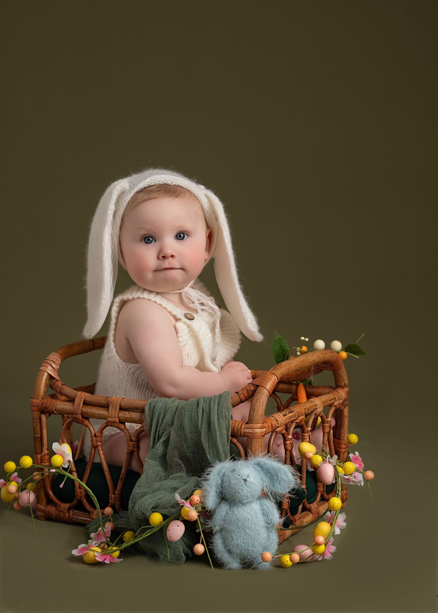 Baby milestone detail portrait