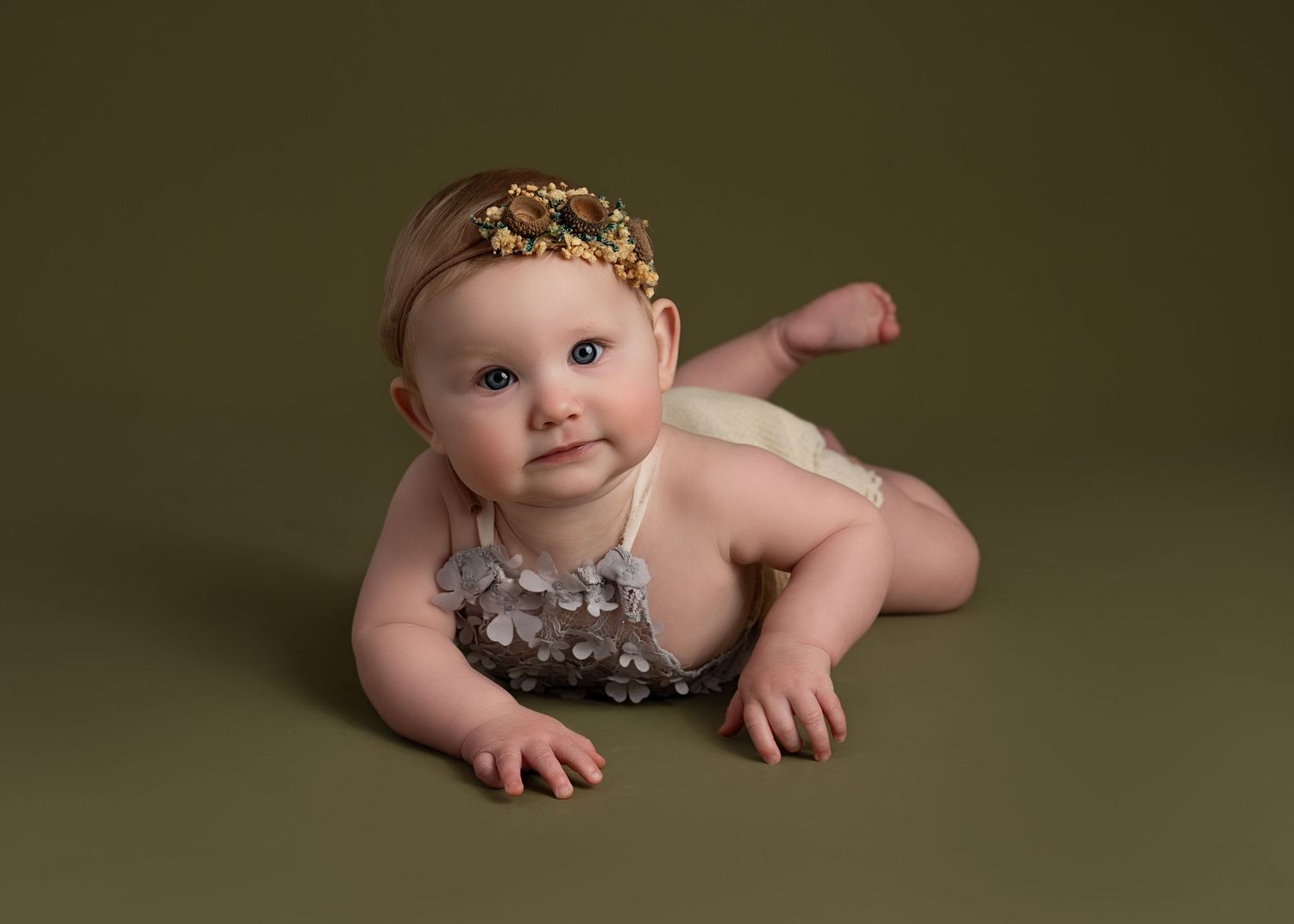 Baby milestone detail portrait