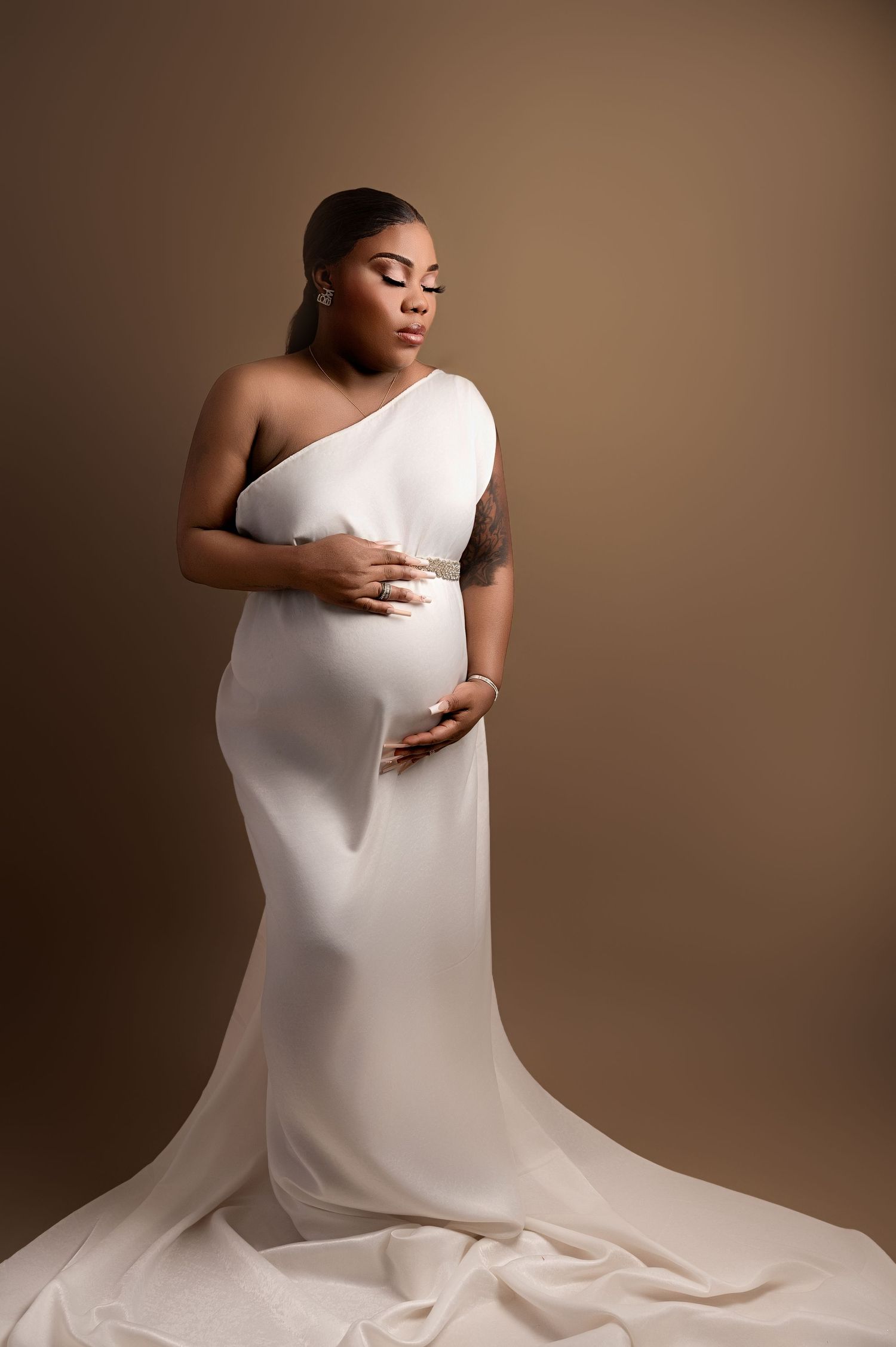 Studio maternity photography session in Clitheroe Lancashire