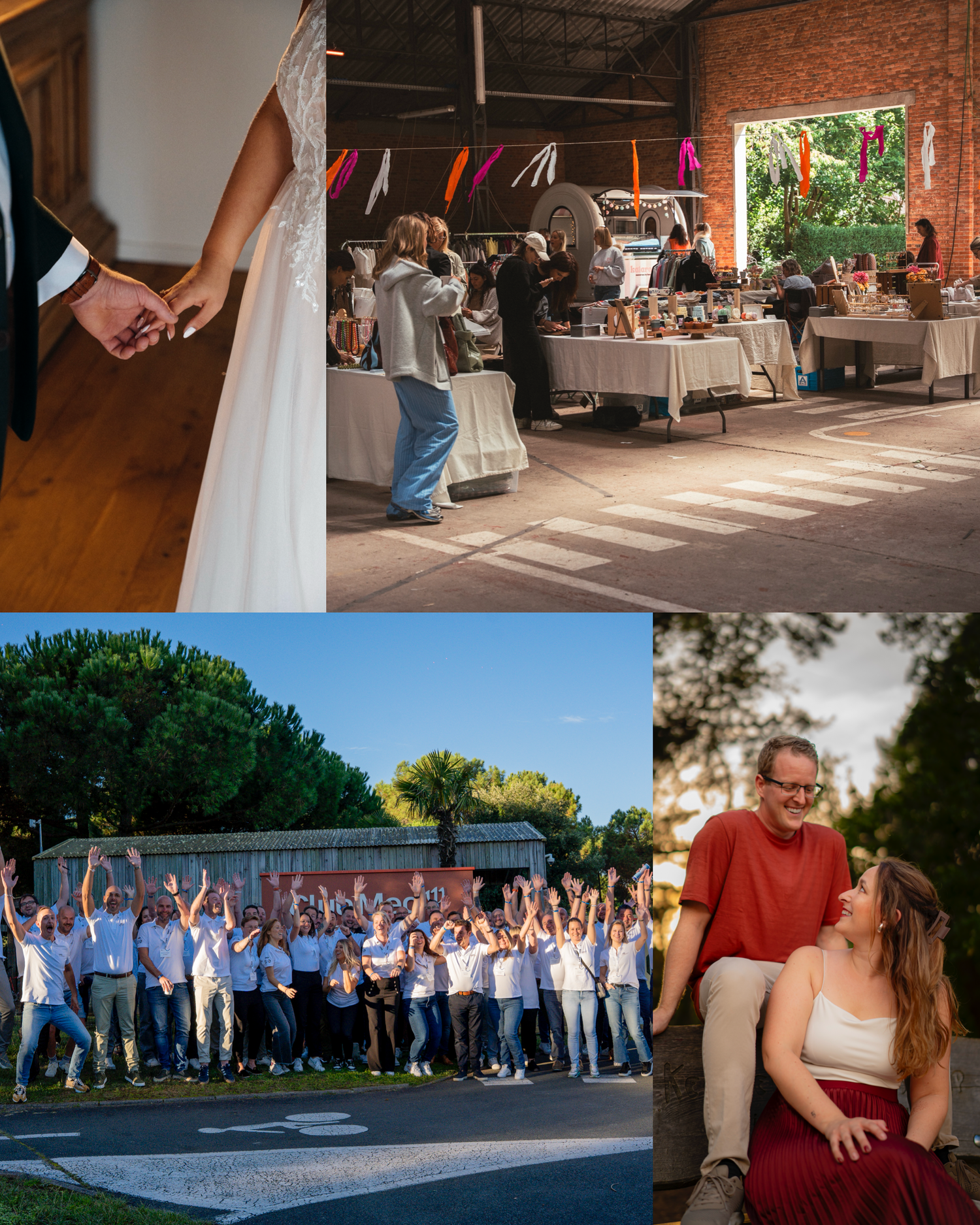 Collage van Huwelijk fotografie en bedrijfsfotografie