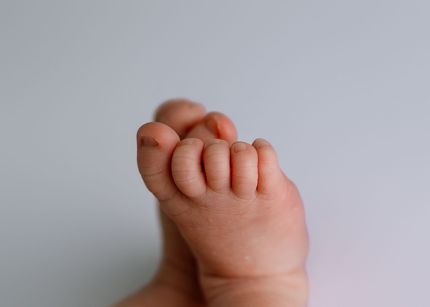 Close-up series of baby hands and feet against light background.