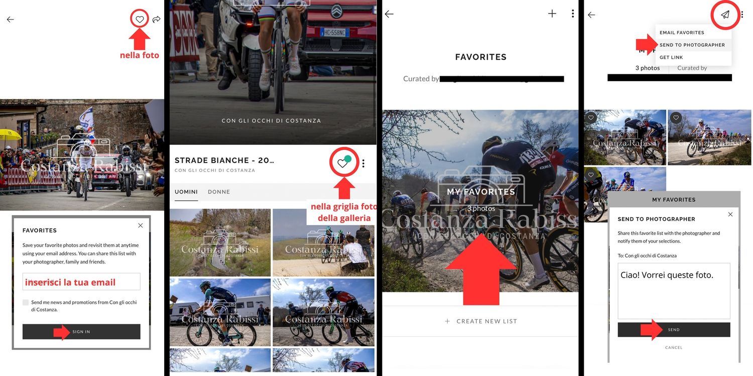 Istruzioni per richiedere le fotografie - Con gli occhi di Costanza
